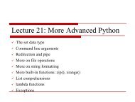 Advanced Python topics