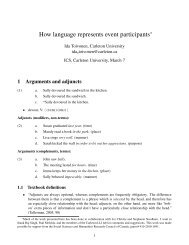 How language represents event participants - Carleton University