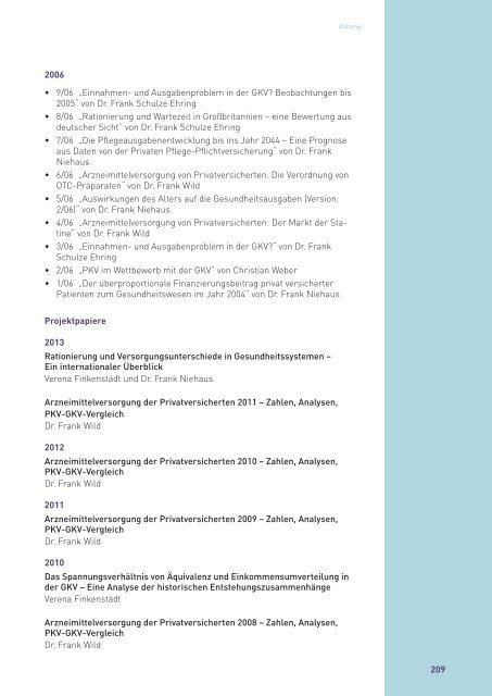 Rechenschaftsbericht der Privaten Krankenversicherung 2012