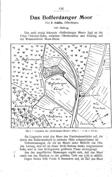Page 1 Das Bofferdanger Moor Von P. Sclliltz, Diffe1'ding'en. /Sie ...