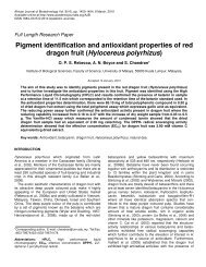 Pigment identification and antioxidant properties of red dragon fruit ...