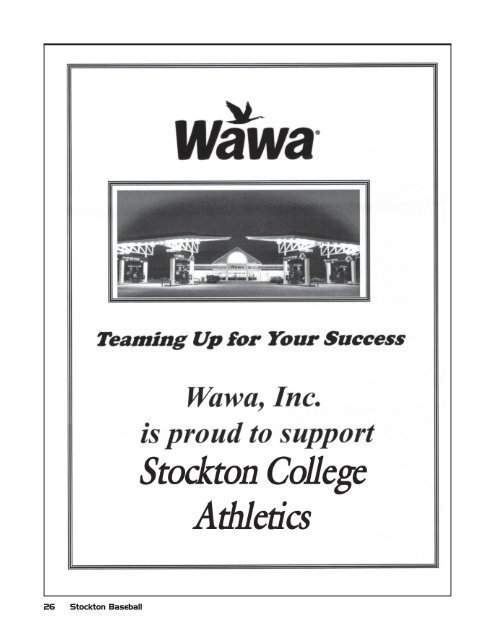 2011 2011 BASEBALL - Richard Stockton College of New Jersey