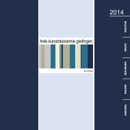 Katalog des Kursprogramms 2014 - Freie Kunstakademie Gerlingen