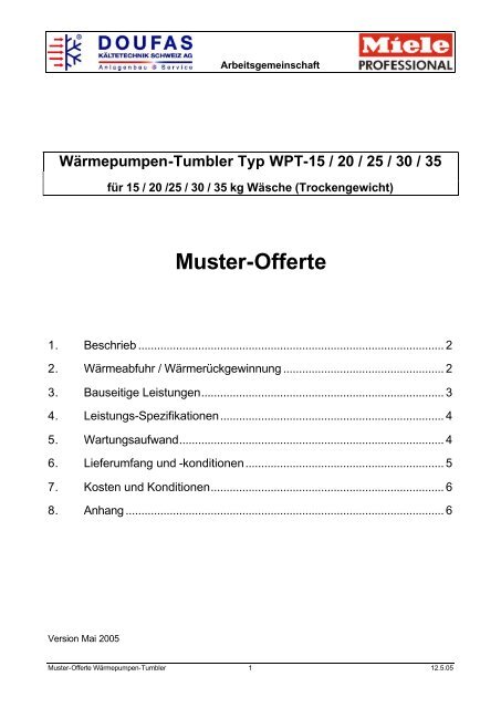 Lancierung von gewerblichen Wärmepumpen-Tumblern ... - Safe