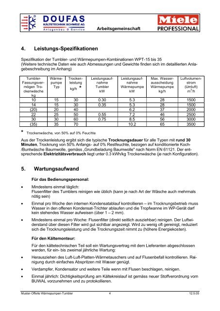 Lancierung von gewerblichen Wärmepumpen-Tumblern ... - Safe