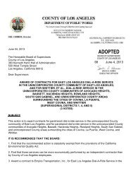 Board Letter - Los Angeles County