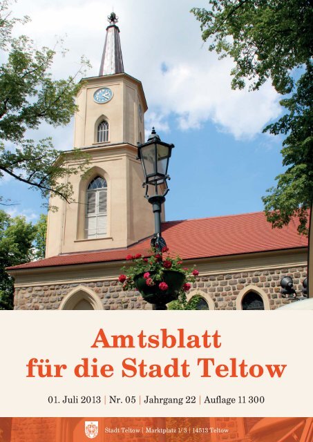 Amtsblatt Teltow 5_2013_geteilt.indd - der Stadt Teltow