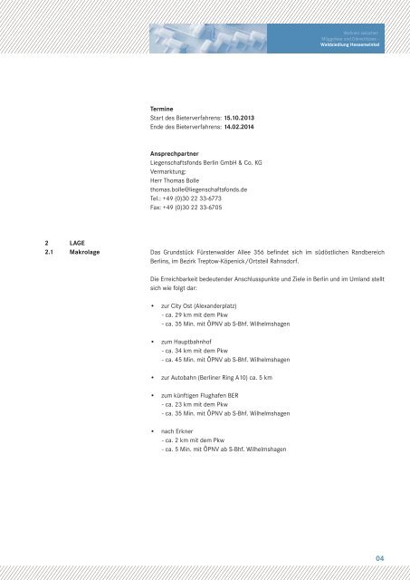 Waldsiedlung Hessenwinkel - Liegenschaftsfonds Berlin