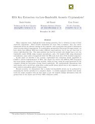 RSA Key Extraction via Low-Bandwidth Acoustic ... - Cryptome