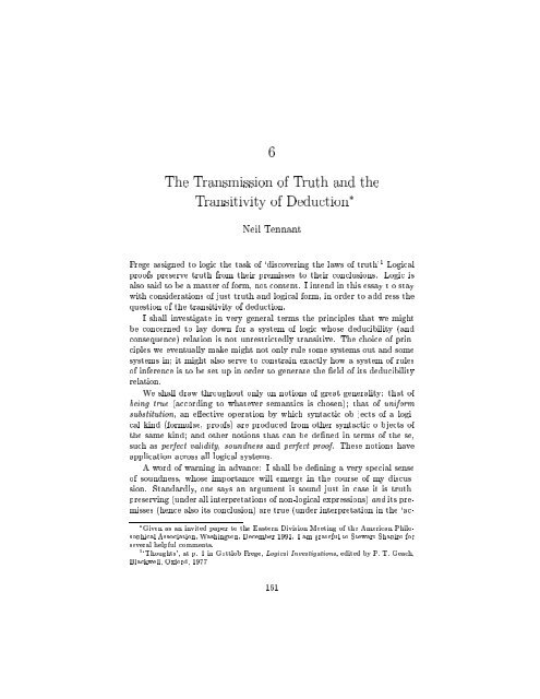 Transmission Of Truth And Transitivity Of Proof People