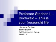 Professor Stephen L. Buchwald – This is your (research) life