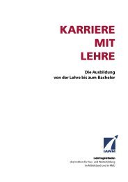 Karriere mit Lehre - Lehrlingsleitfaden - IAWM