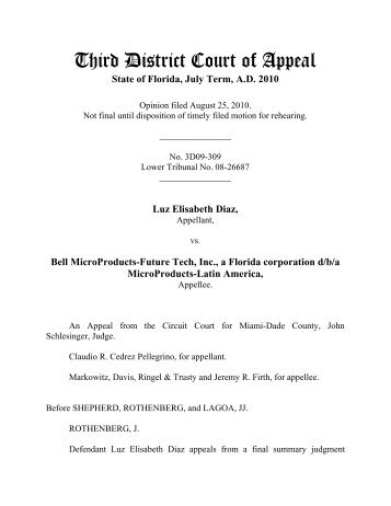 09-0309 - Third District Court of Appeal
