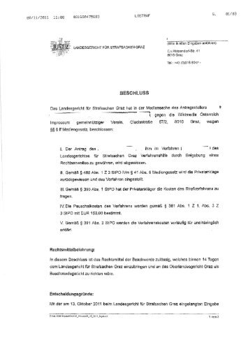 Beschluss Medienrechtsklage gegen Wikimedia Österreich (PDF)