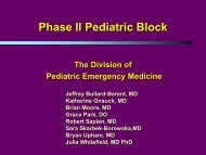 Phase II Pediatric Block - HSC