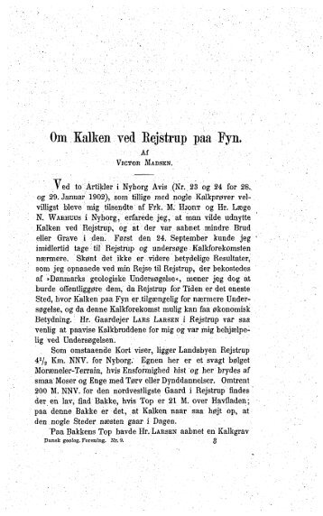 Om kalken ved Rejstrup på Fyn s. 33 - Dansk Geologisk Forening