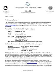 Past Public Notice - the Department of Toxic Substances Control