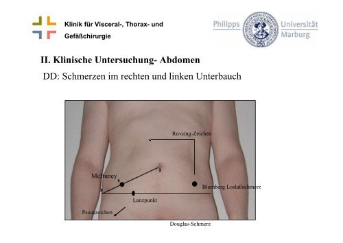 und Gefäßchirurgie II. Klinische Untersuchung