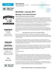 Newsletter | January 2013 - Calgary Board of Education