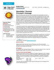 School Newsletter Template - Calgary Board of Education