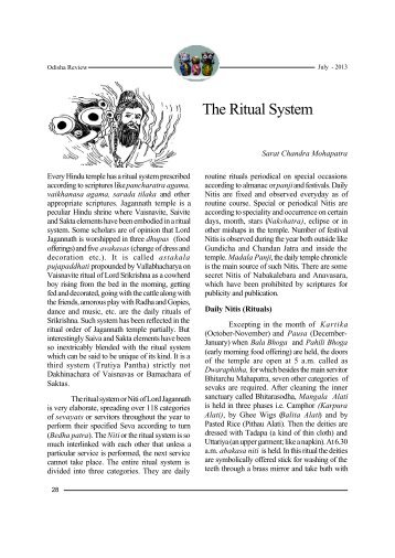 The Ritual System - Odisha.gov.in