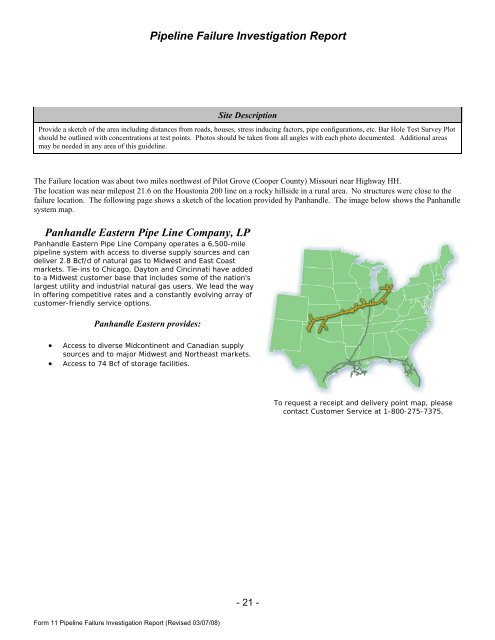 Pipeline Failure Investigation Report - PHMSA - U.S. Department of ...