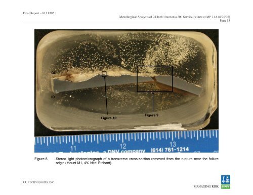 Pipeline Failure Investigation Report - PHMSA - U.S. Department of ...