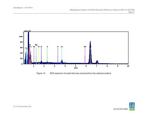 Pipeline Failure Investigation Report - PHMSA - U.S. Department of ...