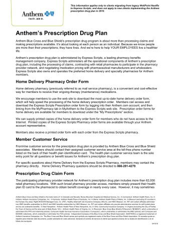 Anthem's Prescription Drug Plan - Website
