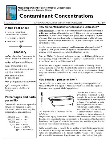 Contaminant Concentrations - Alaska Department of Environmental ...
