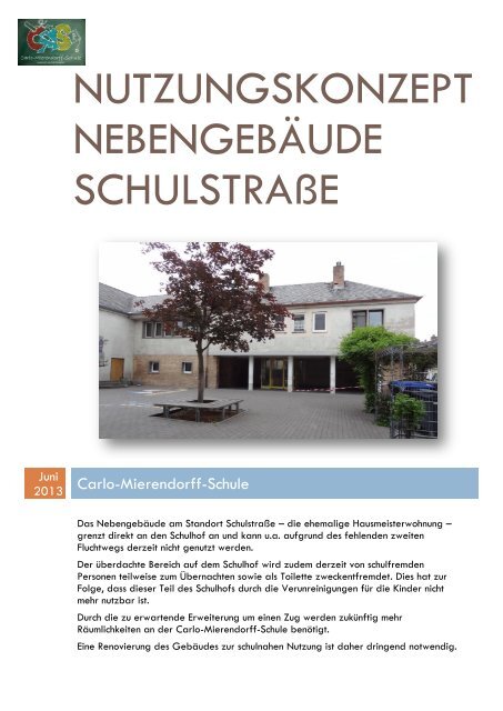 Nutzungskonzept - Carlo-Mierendorff-Schule