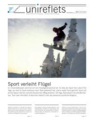 Sport verleiht Flügel - Université de Fribourg