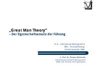 Great Man Theory - IIM an der Uni Flensburg