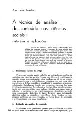 A técnica de análise de conteúdo nas ciências sociais - Análise Social