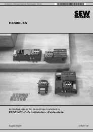 PROFINET-IO-Schnittstellen, -Feldverteiler - SEW Eurodrive