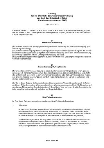 Entwässerungssatzung - Landkreis Passau