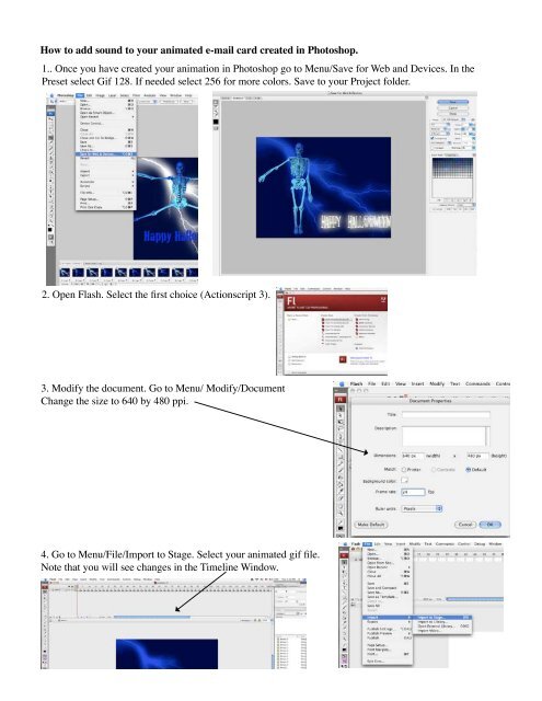 How to add sound to your animated e-mail card created in ...