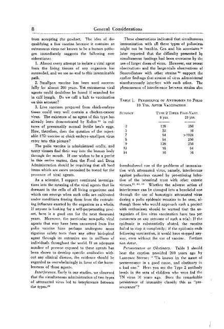 LIVE POLIO IRUS VACCINES