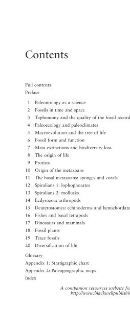 Introduction to Paleobiology and the Fossil Record