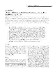 CT and MRI findings of intraosseous schwannoma of the mandible ...