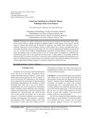 Cutaneous Xanthoma in a Domestic Pigeon: Pathologic ... - Idosi.org