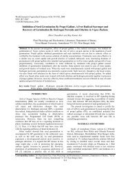 Inhibition of Seed Germination By Propyl Gallate, A Free ... - Idosi.org