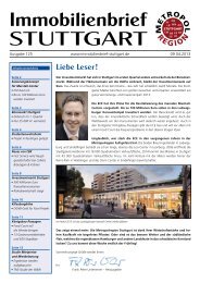 Immobilienbrief STUTTGART - Immobilienverlag Stuttgart