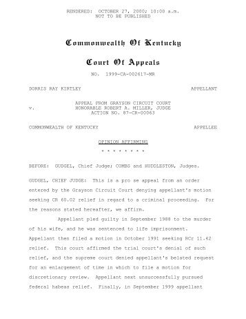 1999-CA-002617 (PDF) - Kentucky Supreme Court Searchable ...