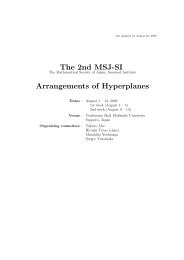 The 2nd MSJ-SI Arrangements of Hyperplanes