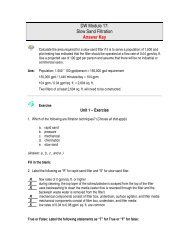 DW Module 17: Slow Sand Filtration Answer Key