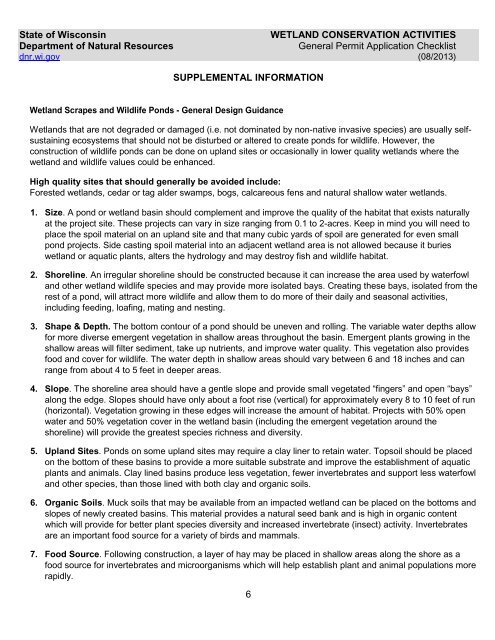 Wetland Conservation Activities [PDF] - Wisconsin Department of ...