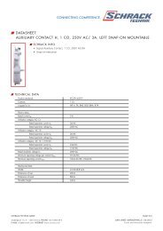 auxiliary contact h, 1 co, 250v ac/3a, left snap-on mountable - Schrack