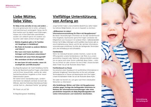 Informationen für Eltern mit Neugeborenen in ... - Stadt Heidelberg