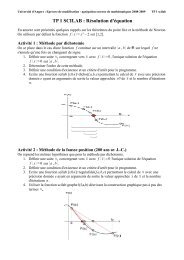 TP 1 SCILAB : Résolution d'équation - Université d'Angers